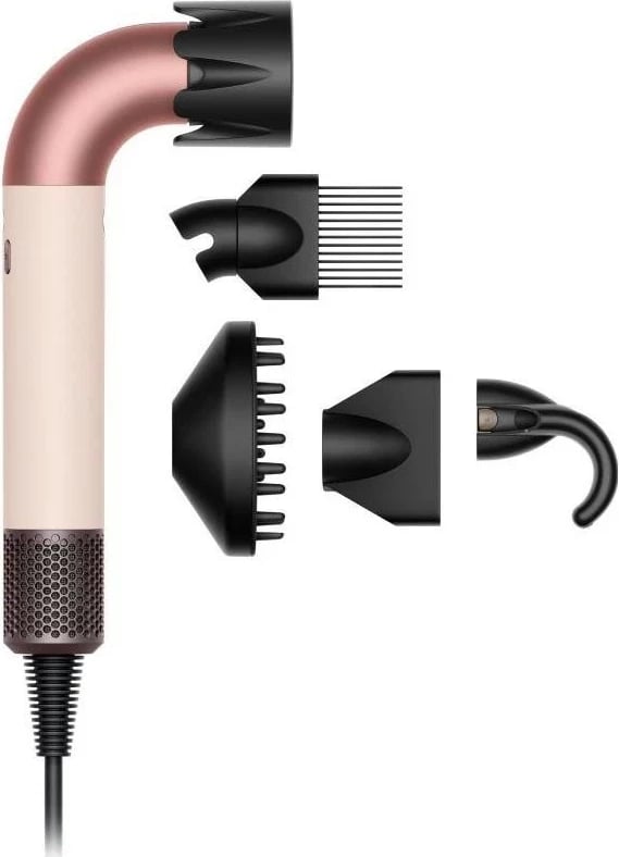 Tharëse flokësh Dyson Supersonic R Curly+Coily, pastel rozë/rozë ari