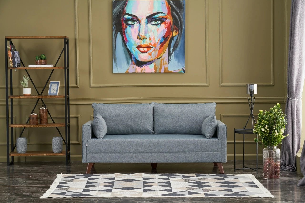 Kauç dy ulëse, ngjyrë kaltër, Bella Soft, Atelier del Sofa