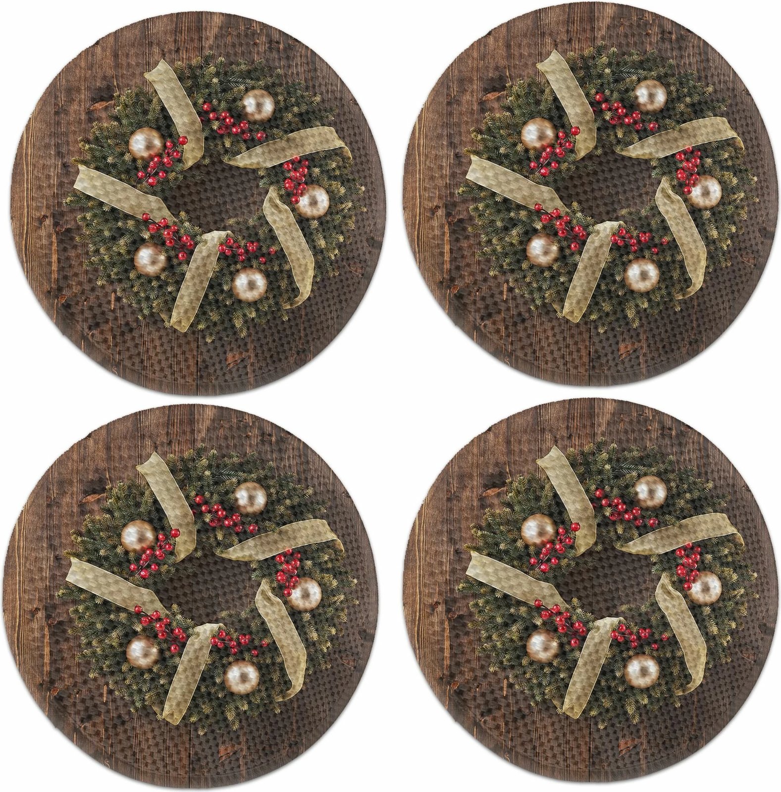 Set nënshtruesish tavoline, shumëngjyrësh, Hermia Concept, 37cm, 4 copë