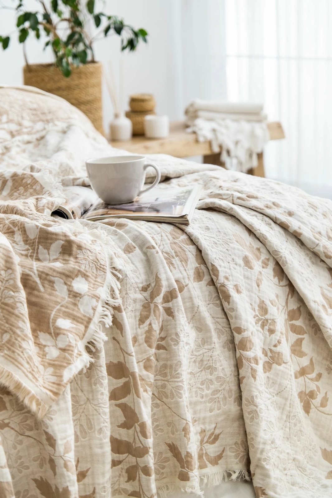 Set mbulesë dysheku dopio Amore, ngjyrë bezhë, L'essentiel