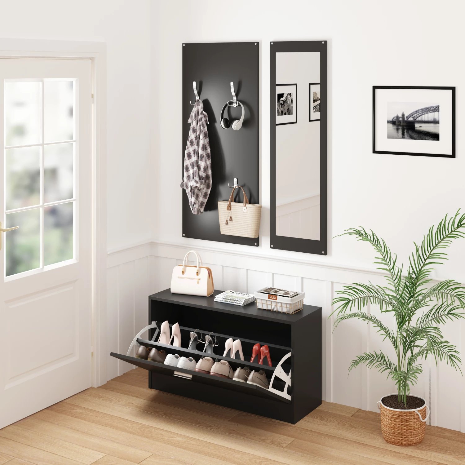 Set hyrje me pasqyrë VERN FH2476.02 melaminë ngjyrë wenge 80x27x175Hcm