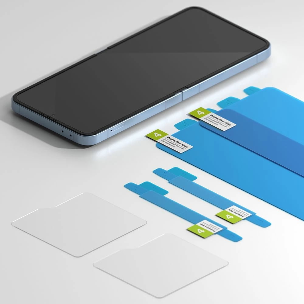 Mbështjellës Ringke 3in1 Protector set për Samsung Galaxy Z Flip 6, 2 copë, Transparent