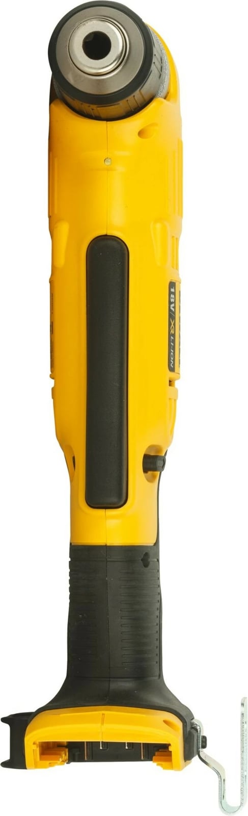 Makineri shpimi këndore DeWALT DCD740NT-XJ, 18V, 1.5Ah, pa çelës, zi/verdhe