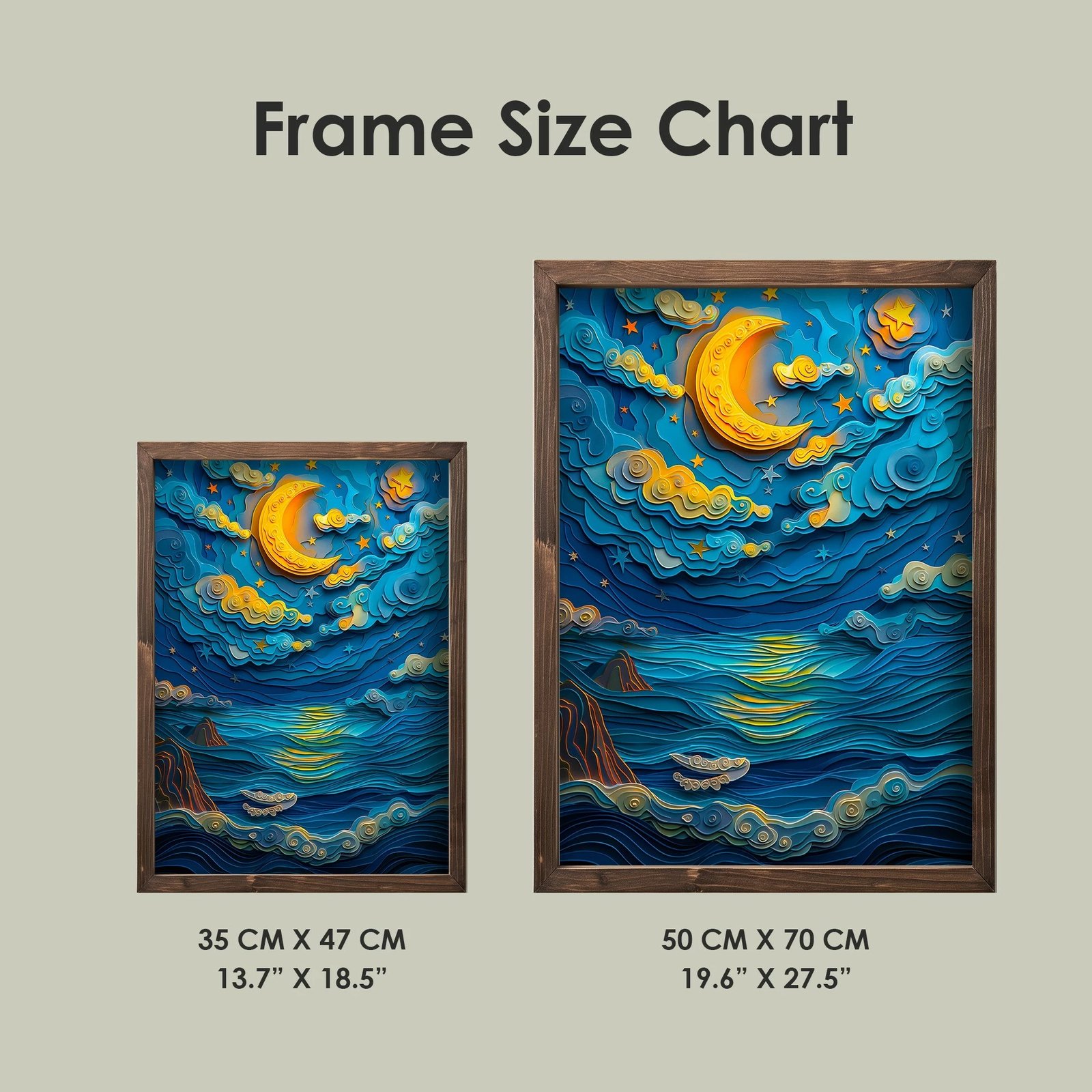 Pikturë dekorative me kornizë MDF, shumëngjyrëshe, TUN112-L