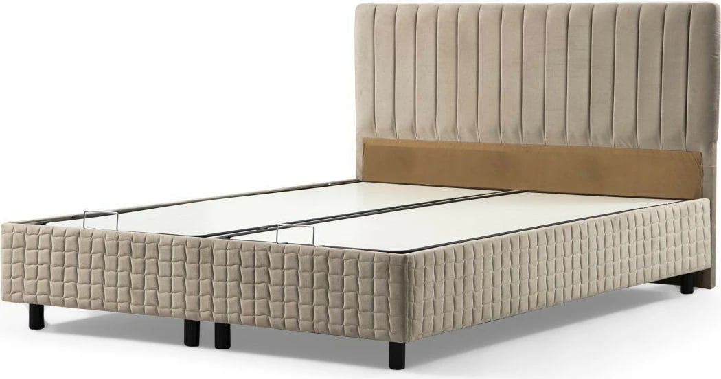 Baza dhe shtrati dopio me shpinore Skye Decor, safir, 160x200, ngjyrë kafe