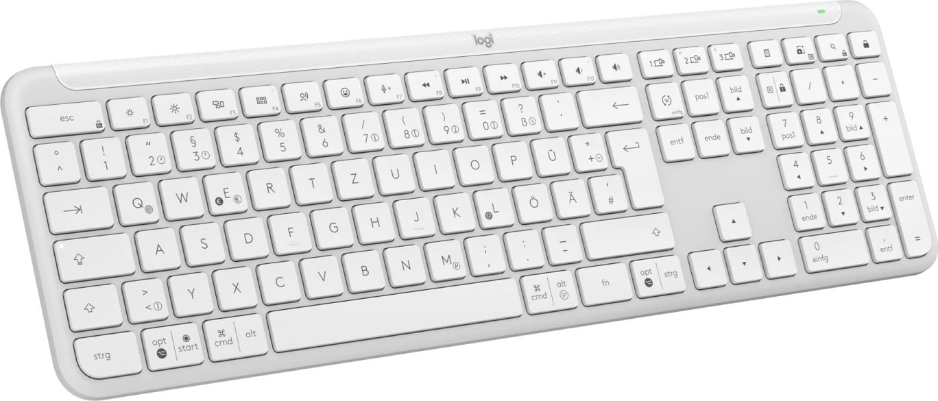 Tastierë Logitech 920-012452, Full-size, Wireless, RF Wireless + Bluetooth, QWERTZ, Bardhë Tastierë Logitech 920-012452, Full-size, Wireless, RF Wireless + Bluetooth, QWERTZ, Bardhë