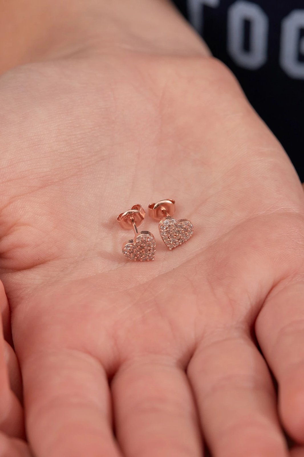 Vathë argjendi në formë zemre, ngjyrë rozë, Elika Silver, CTFA18059