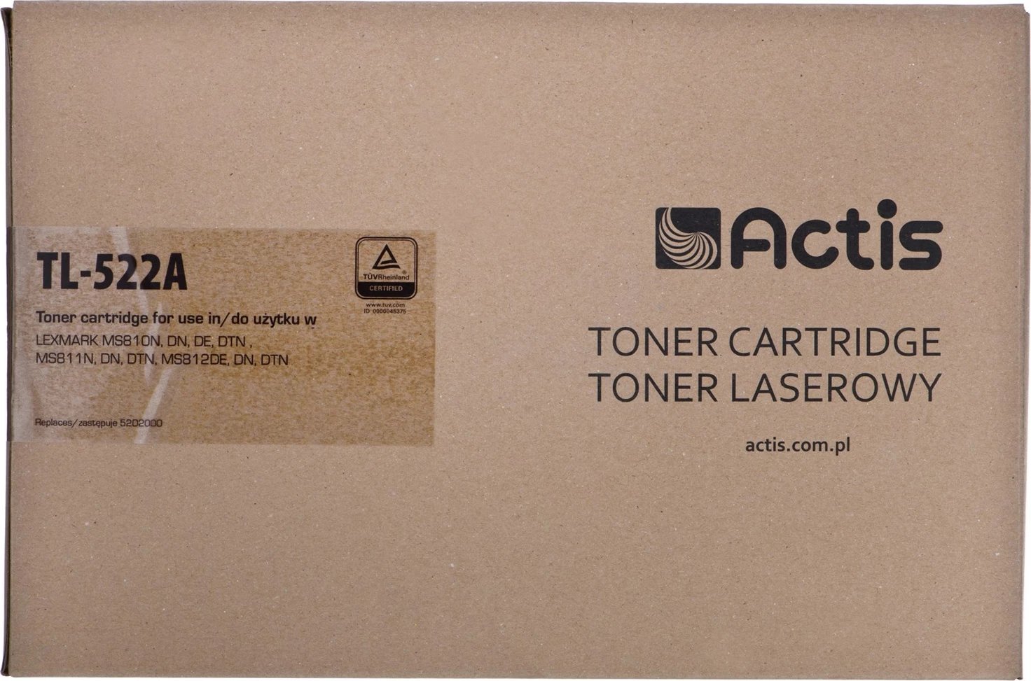 Toner zëvendësues Activejet TL-522A për printer Lexmark, i zi