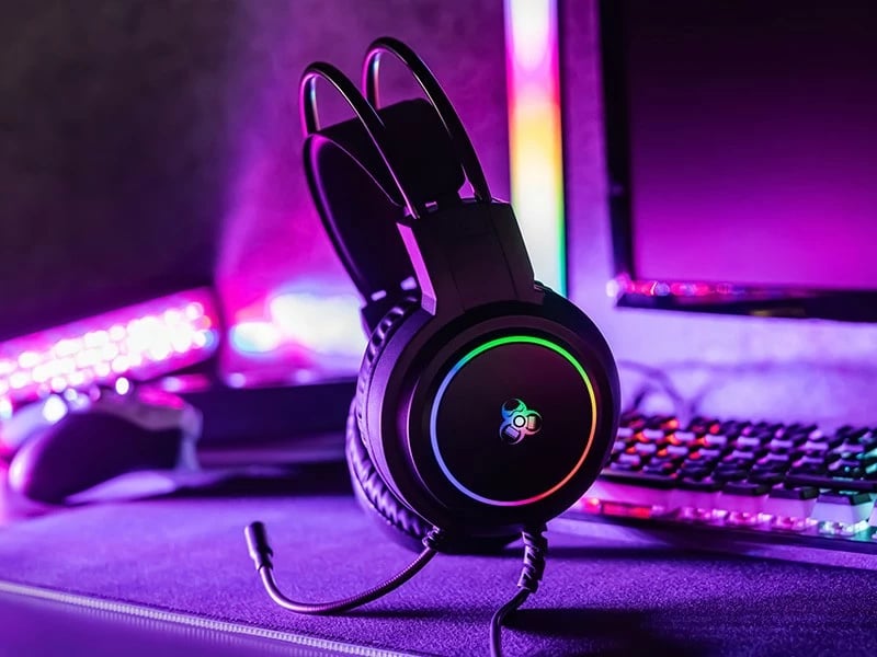 Kufje gaming Tracer GameZone GZ X1 50 mm, me mikrofon, 3.5 mm, RGB, kabllo 1.9 m, stereo, zezë