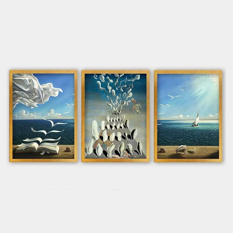 Pikturë dekorative me kornizë, 3 pjesë, Wallity, 3AC_UN611484_3545