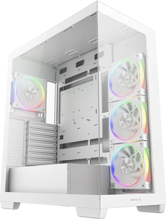Kasë Deepcool CG580 4F V2, Midi Tower, xham i temperuar, RGB, e bardhë