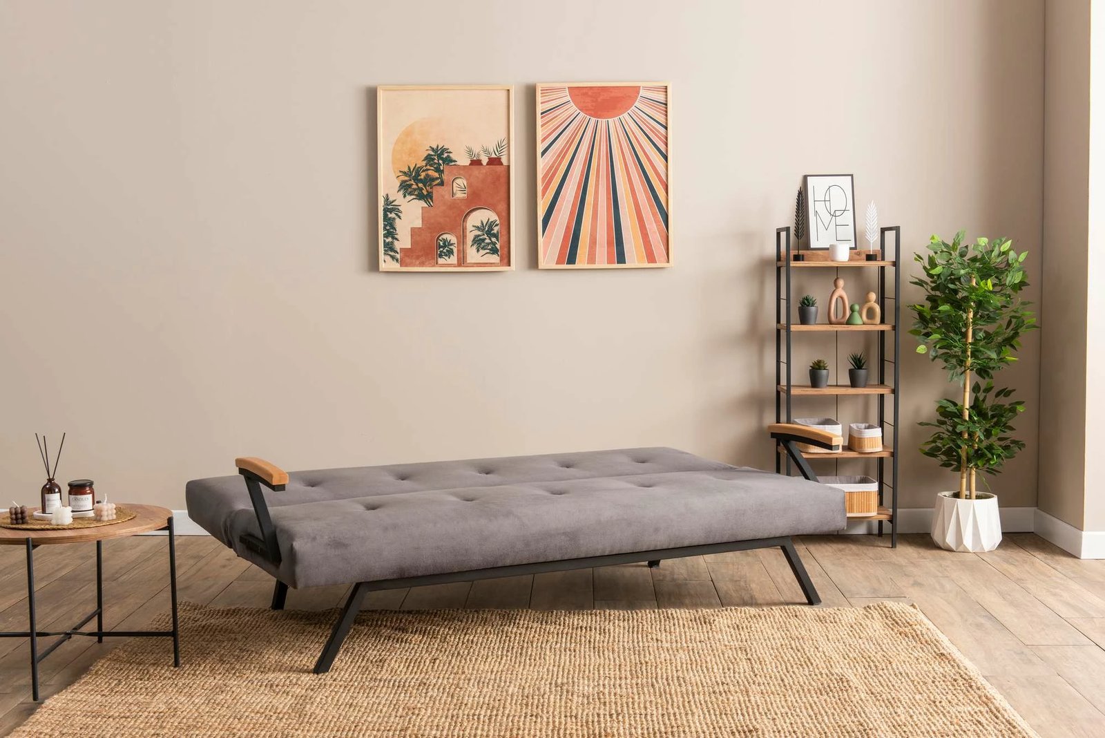 Divan-krevat 3 vende, Atelier del Sofa, Zven, ngjyrë gri