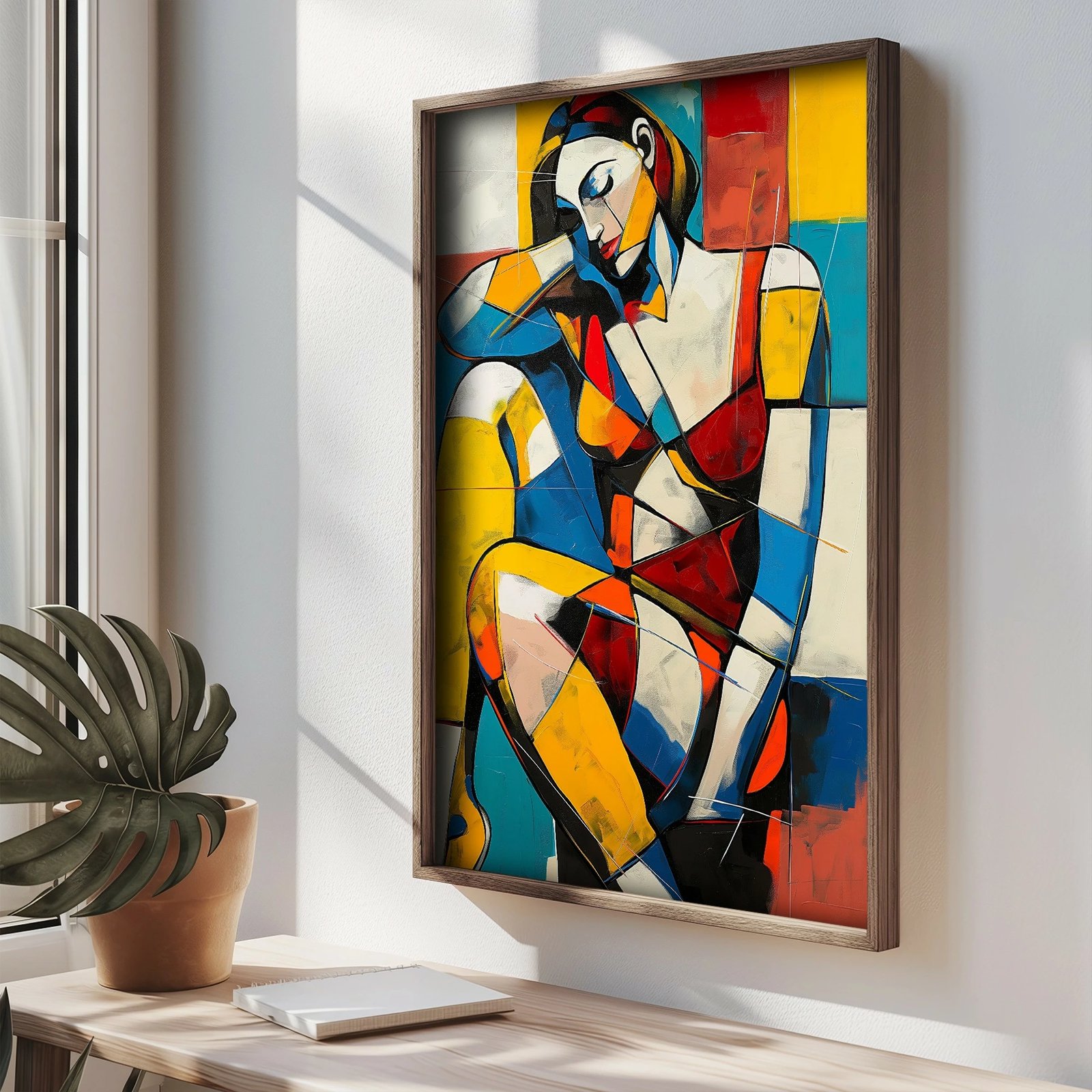 Pikturë dekorative me kornizë MDF, Wallity, TUN013-XL, shumëngjyrëshe, 50x70x3.5cm