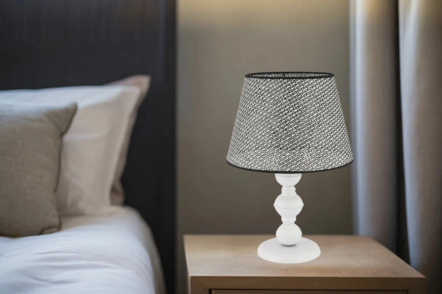 Llambë tavoline Opviq, 300 Hazeran, gri, bardhë