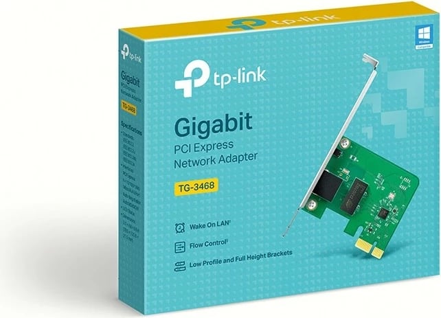 Kartë rrjeti TP-Link TG-3468, PCI Express, Ethernet, 2000 Mbit/s, Gri