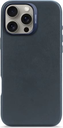 Mbështjellës Decoded Leather Backcover MagSafe për iPhone 16 Pro Max, kaltër