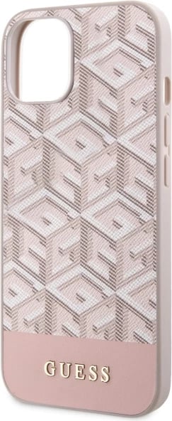 Mbështjellës Guess GCube Stripes MagSafe për iPhone 14, 6.1", Rozë