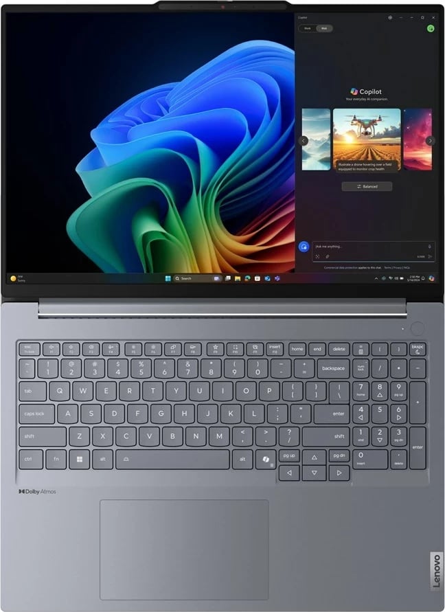 Laptop Lenovo ThinkBook 16 Gen 7, 16", Qualcomm Snapdragon X Plus X1P-42-100, 32GB RAM, 1TB SSD, hiri