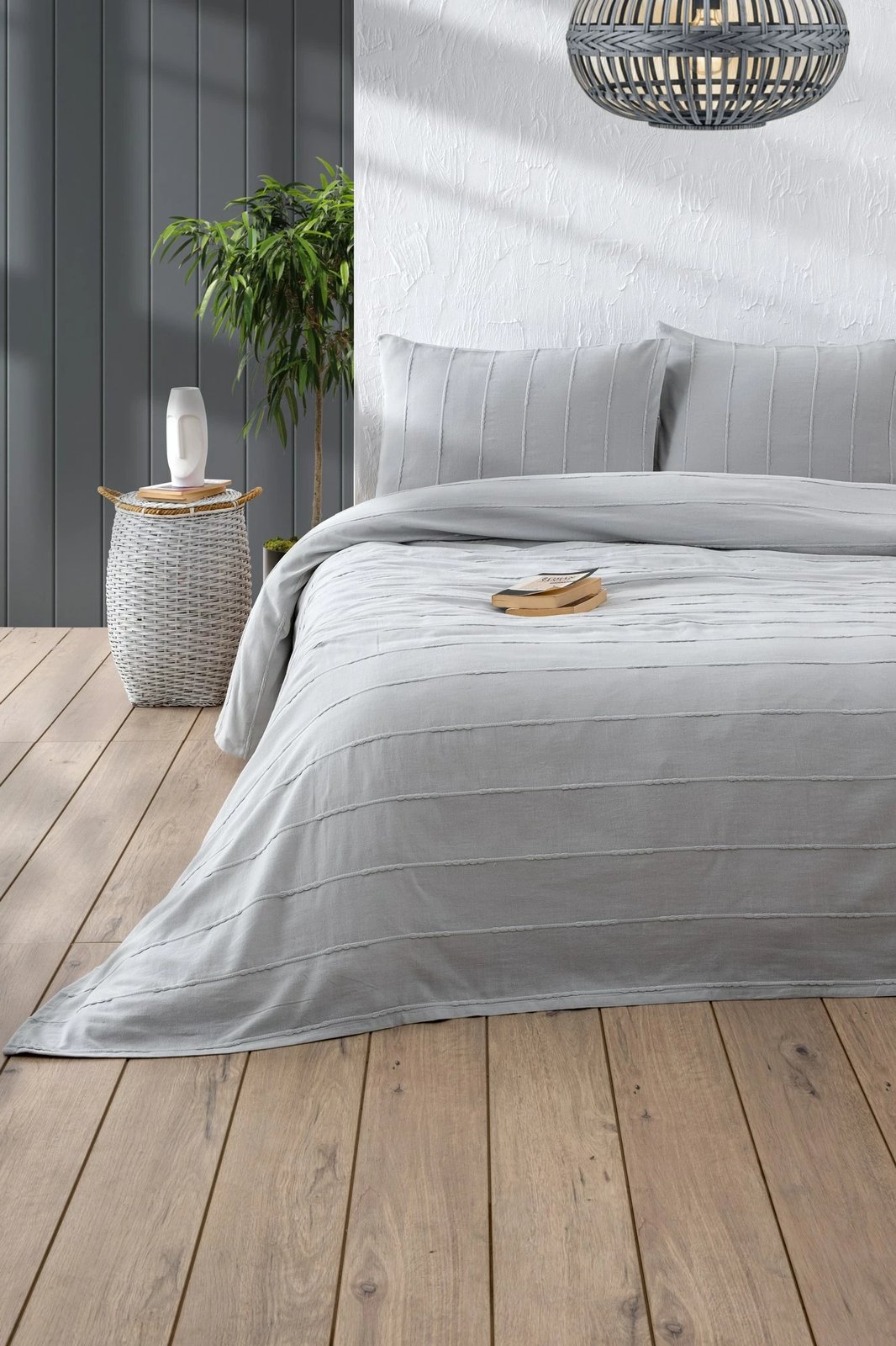 Set pike dopio, Sedef, ngjyrë gri