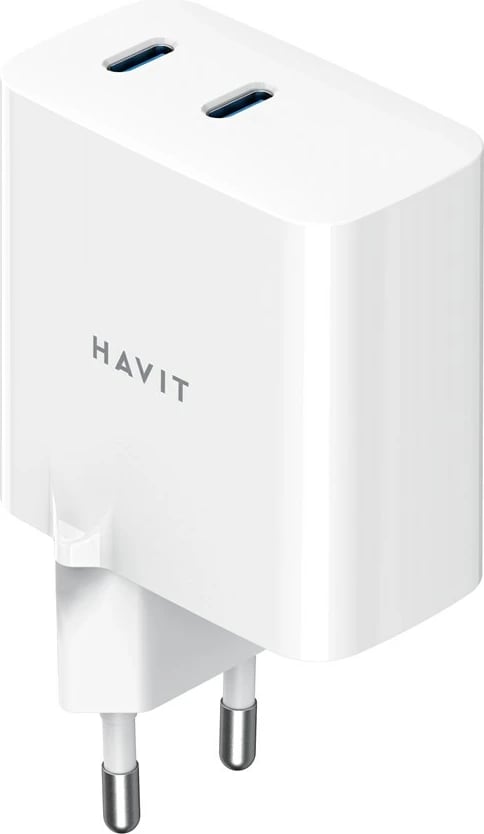 Karikues udhëtimi HAVIT UC45 EU, GaN, 45 W, 2x USB Type-C, i bardhë