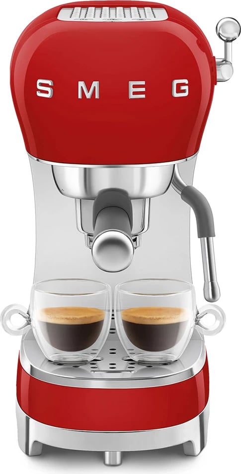 Aparat per Kafe SMEG 50´STYLE në ngjyrë të kuqe