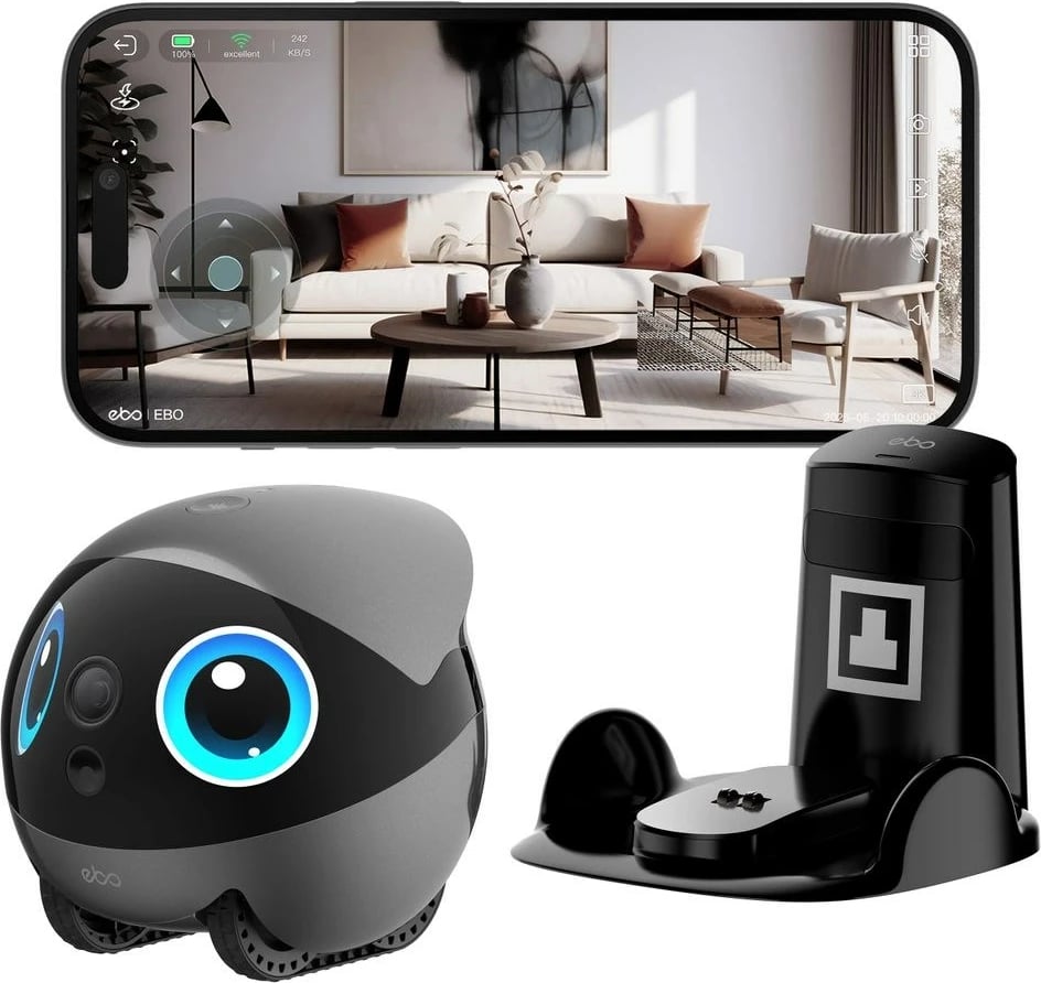 Robot shoqërues enabot EBO AIR 2 Plus, interaktiv, i zi/gri