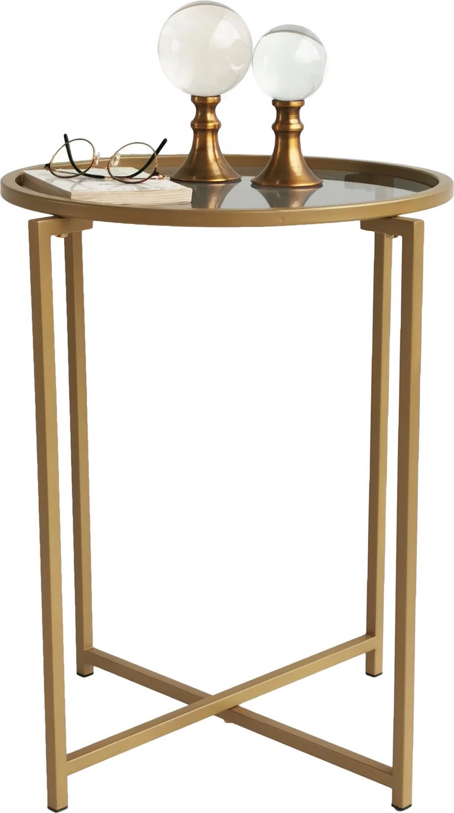 Tavolinë kafeje Hanah Home, S407U, ngjyrë ari dhe fume