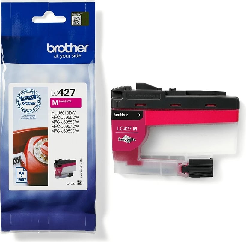 Kasetë ngjyrë Brother LC427M, Magenta, 1 copë, 1500 faqe