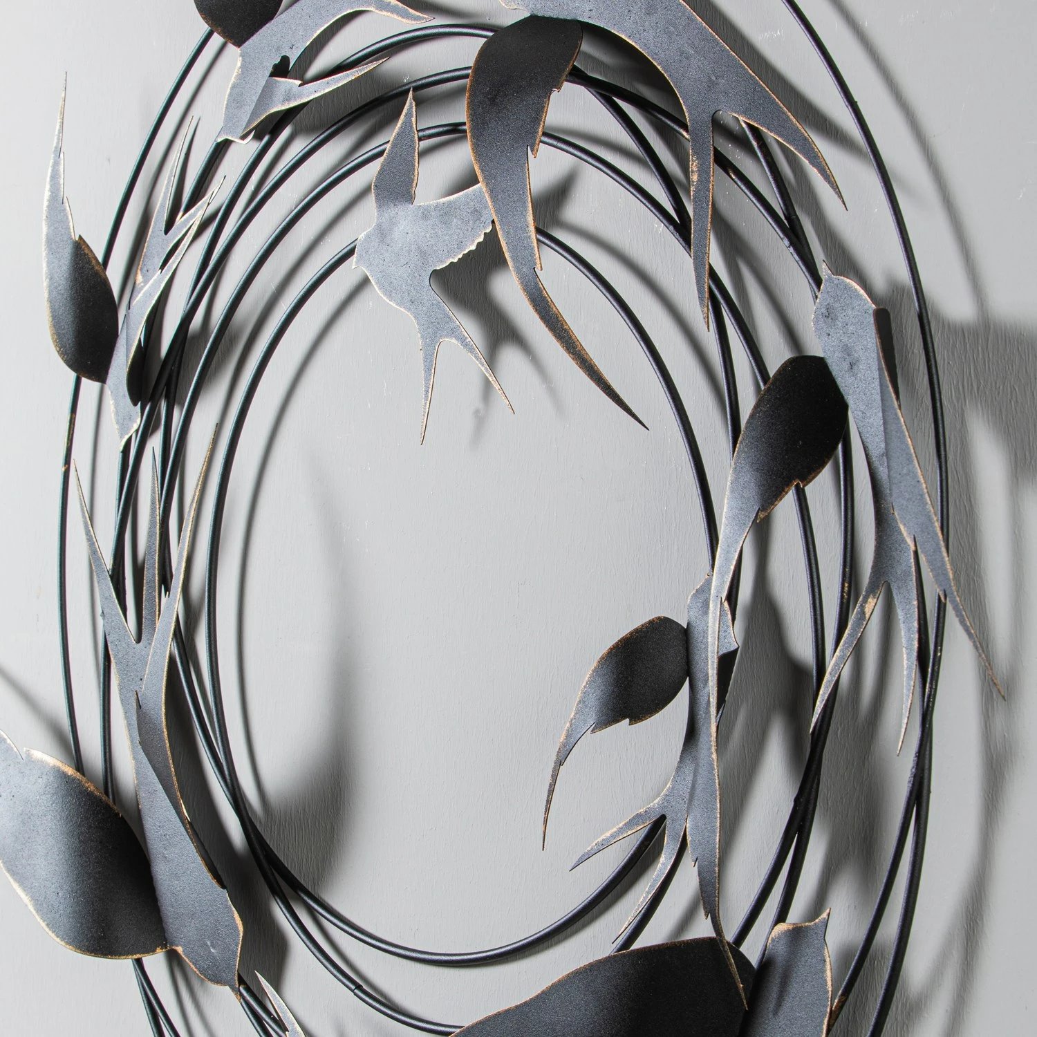 Aksesor dekorativ metalik për mur, Wallity, Migration, shumëngjyrësh, set 6 copë