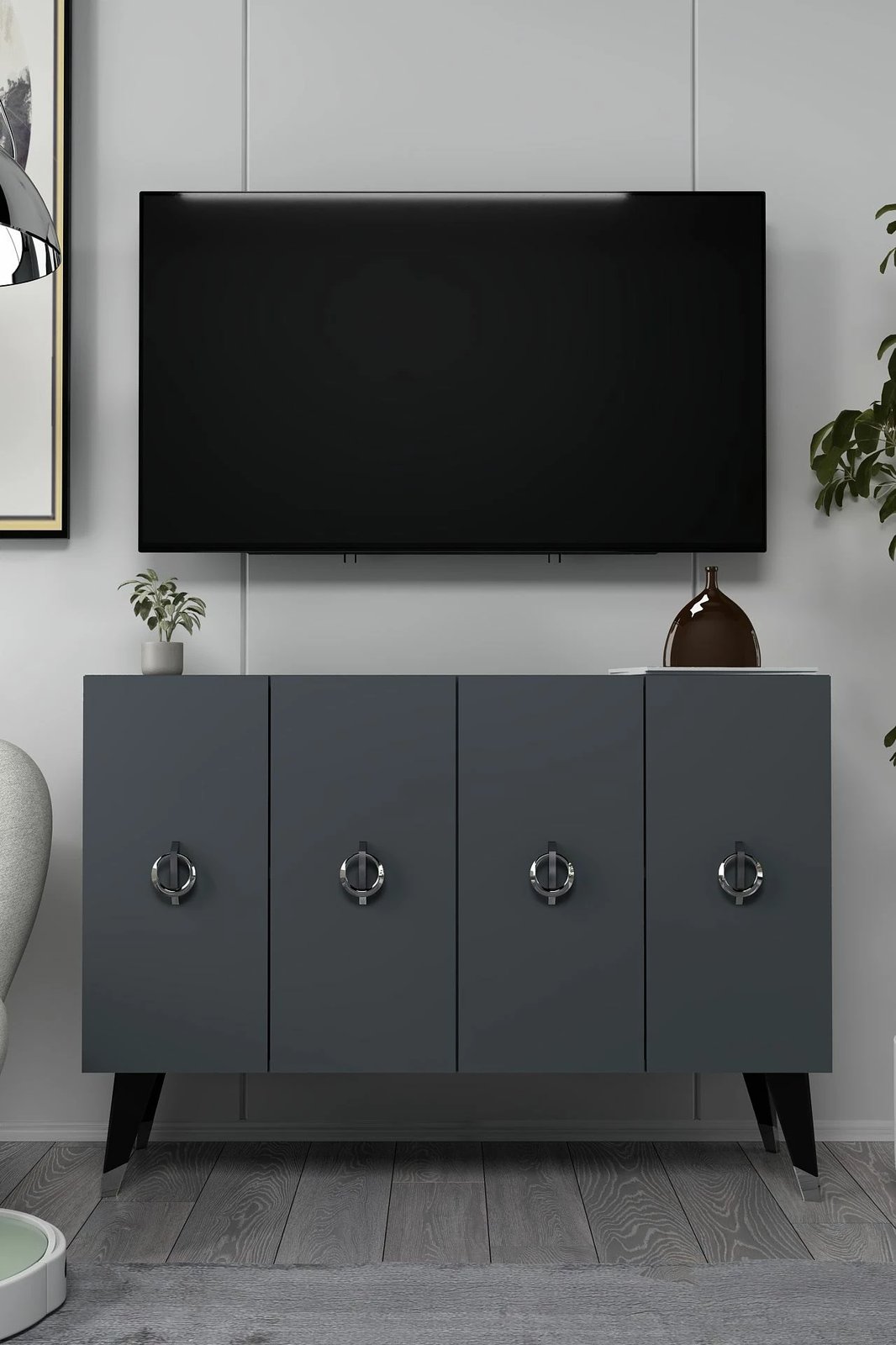 Konsol Skye Decor, anthracite, silver, 8185KM-32