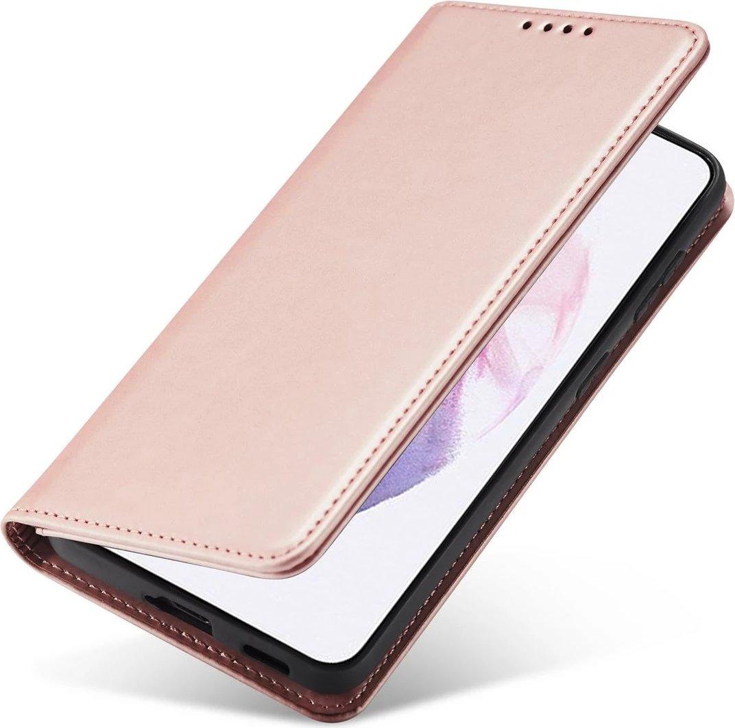 Mbështjellës Hurtel Magnet Card Case për Samsung Galaxy S22+, me kapak, xhep kartelash, rozë Mbështjellës Hurtel Magnet Card Case për Samsung Galaxy S22+, me kapak, xhep kartelash, rozë