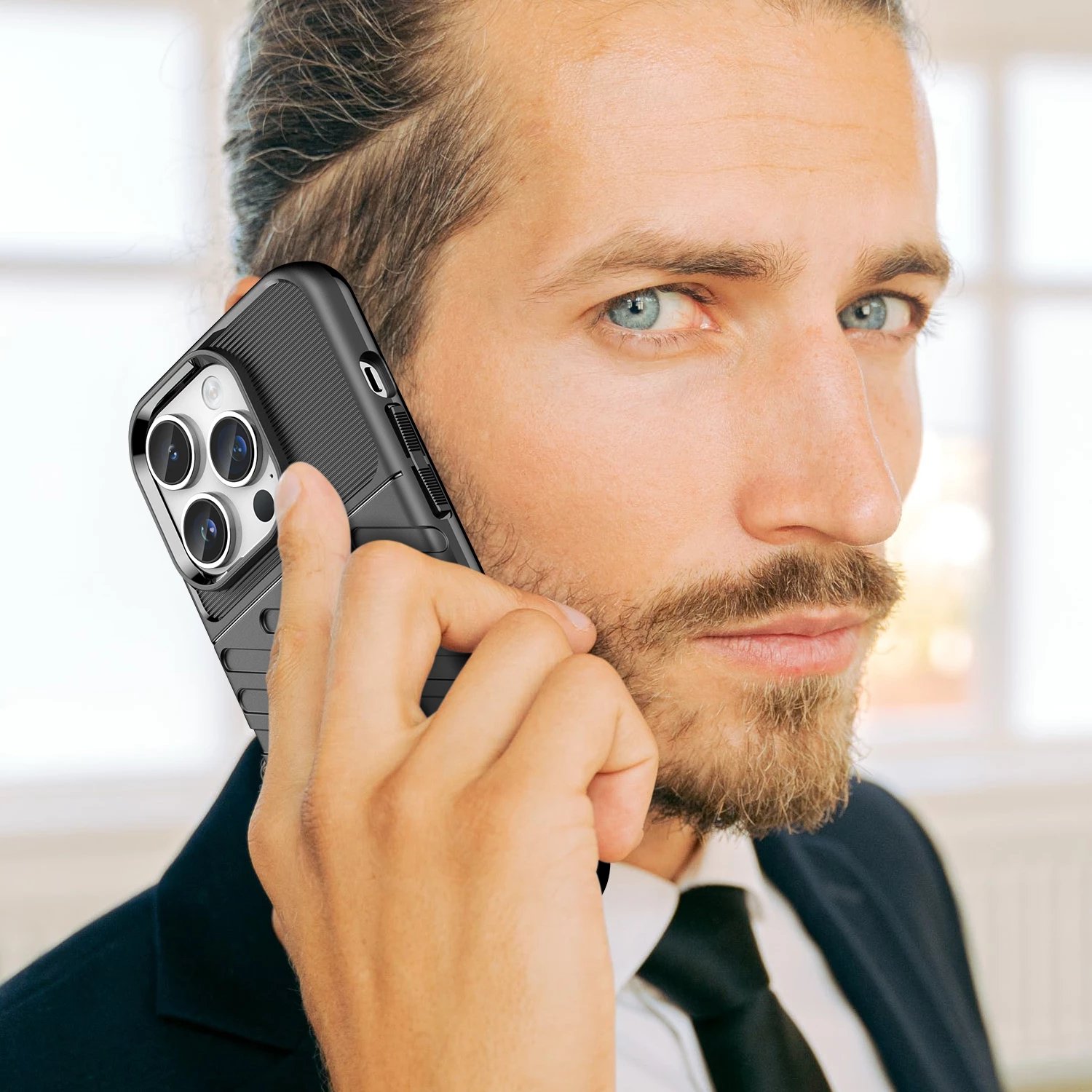 Mbështjellës Hurtel Thunder Case për iPhone 14 Pro Max, i zi