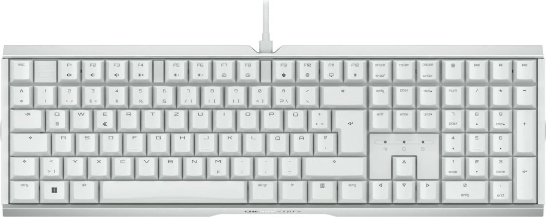 Tastierë Cherry XTRFY MX 3.1, Wired, USB, Mekanike, QWERTZ, RGB LED, Bardhë