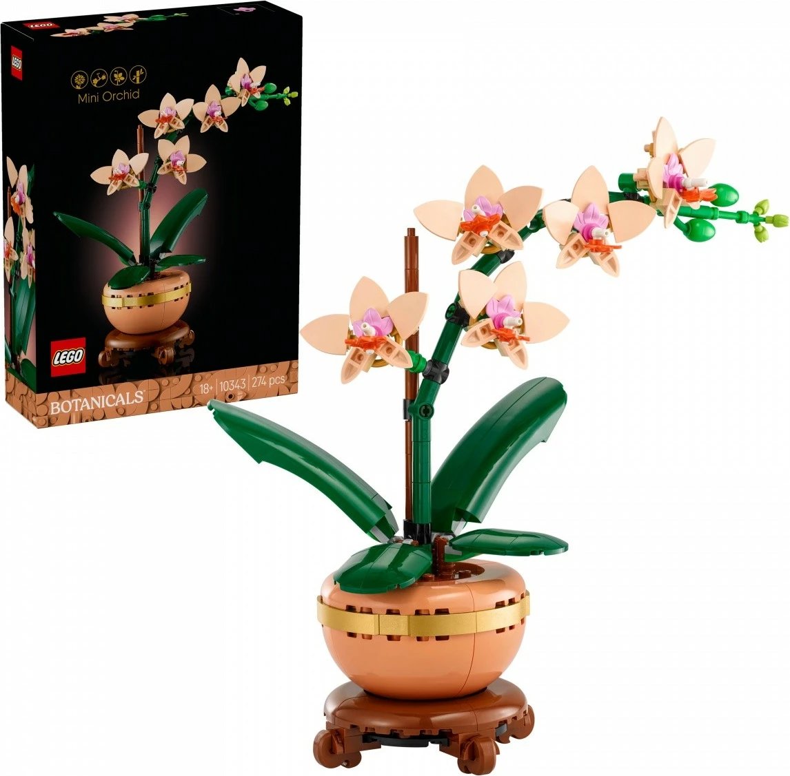 Set ndërtimi LEGO Botanical Small Orchid 10343, 274 pjesë, plastikë Set ndërtimi LEGO Botanical Small Orchid 10343, 274 pjesë, plastikë