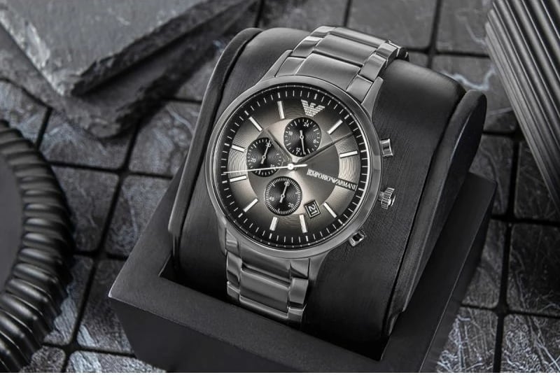 Orë dore për meshkuj Emporio Armani, titanium