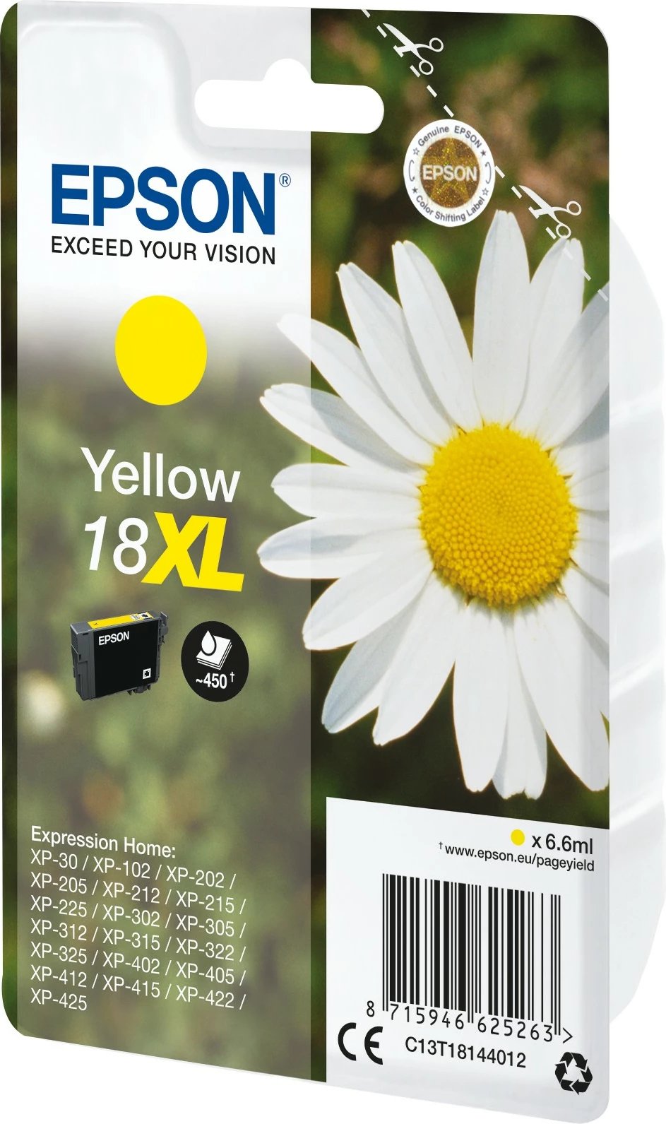 Toner Epson 18XL C13T18144012, e verdhë