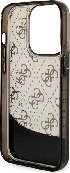 Mbështjellës Guess GUHCP14LLC4PSGK për iPhone 14 Pro 6.1", Liquid Glitter 4G, i zi