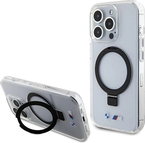 Mbështjellës BMW Ring Stand M Collection MagSafe për iPhone 15 Pro Max, transparent