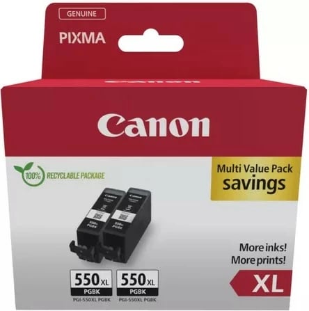 Toner Canon PGI-550XL, set 2 copë, e zezë