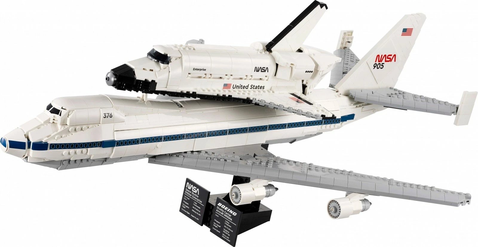 Set ndërtimi, LEGO, Icons Shuttle Carrier 10360, 2417 pjesë, model Boeing 747 me NASA Space Shuttle, 18+