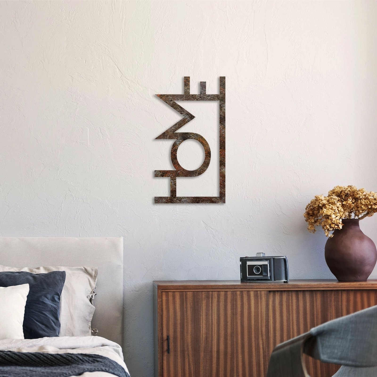 Aksesor dekorativ metalik për mur, Wallity, ngjyrë antike, Home