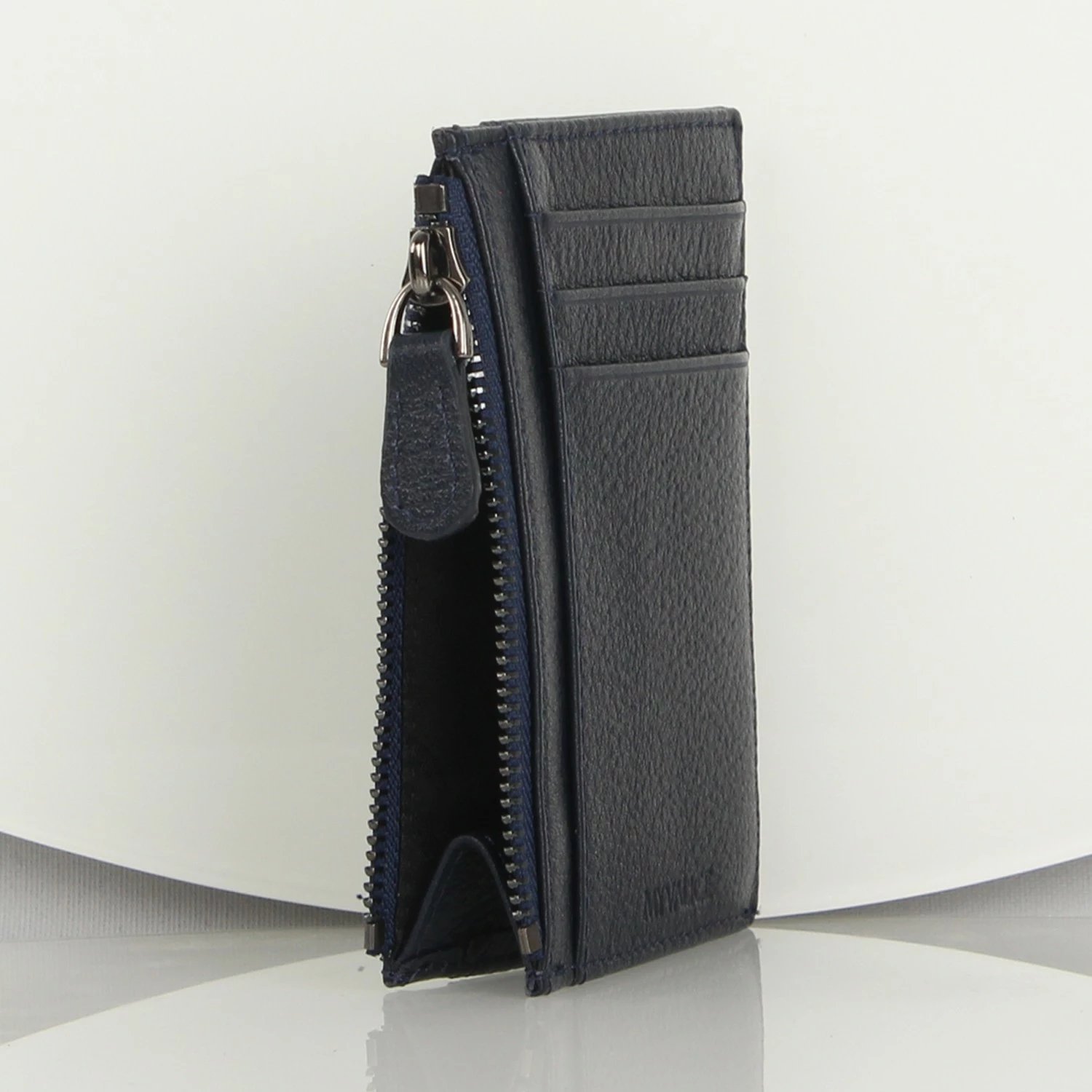 Portofol prej lëkure, ngjyrë blu e errët, Zoozie Bags, 1005