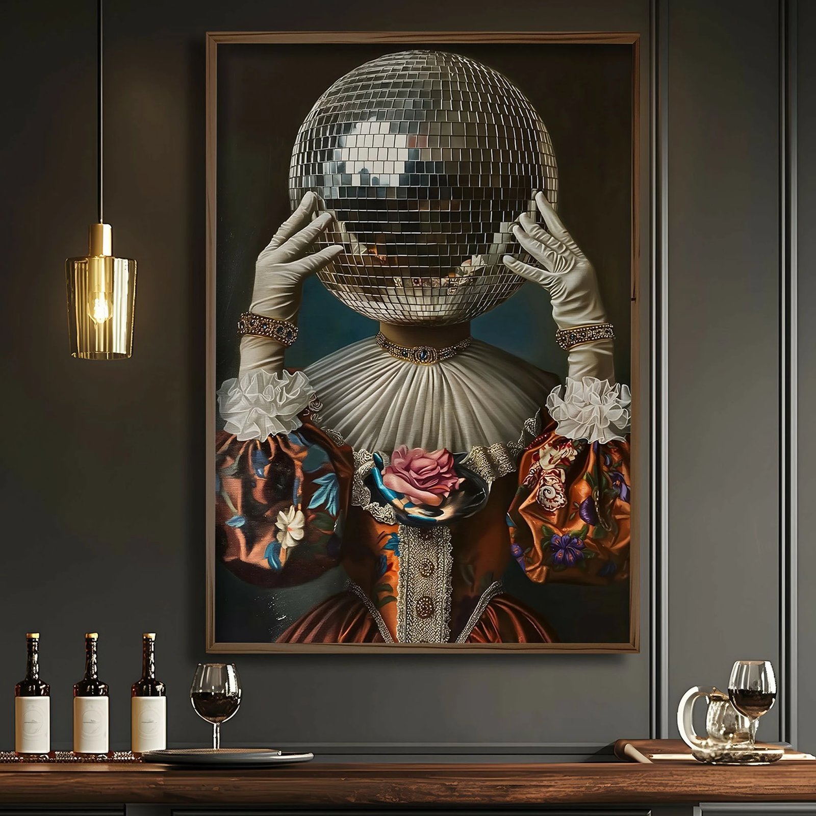 Pikturë dekorative me kornizë MDF, shumëngjyrëshe, GE132-L