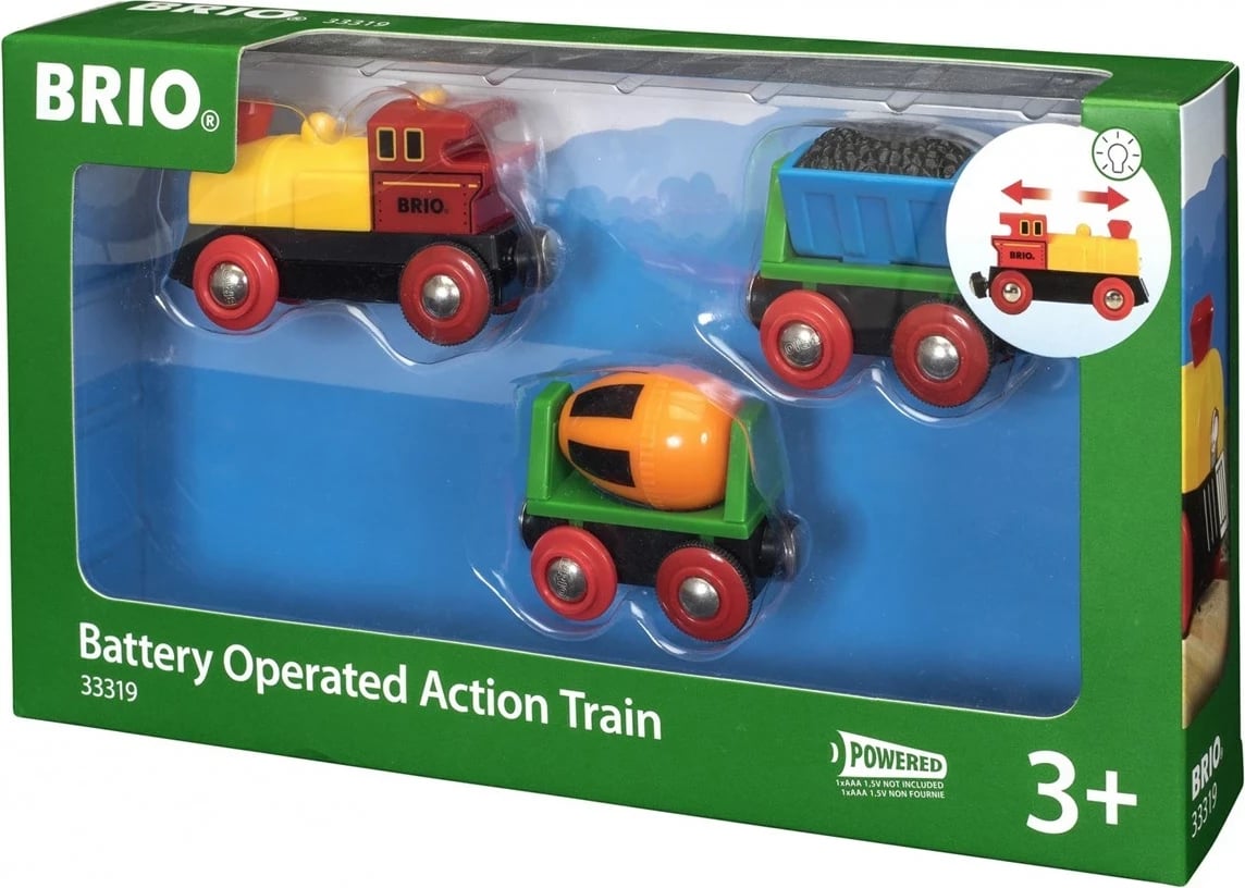 Lodër tren BRIO Ravensburger 33319, me bateri, shumëngjyrësh