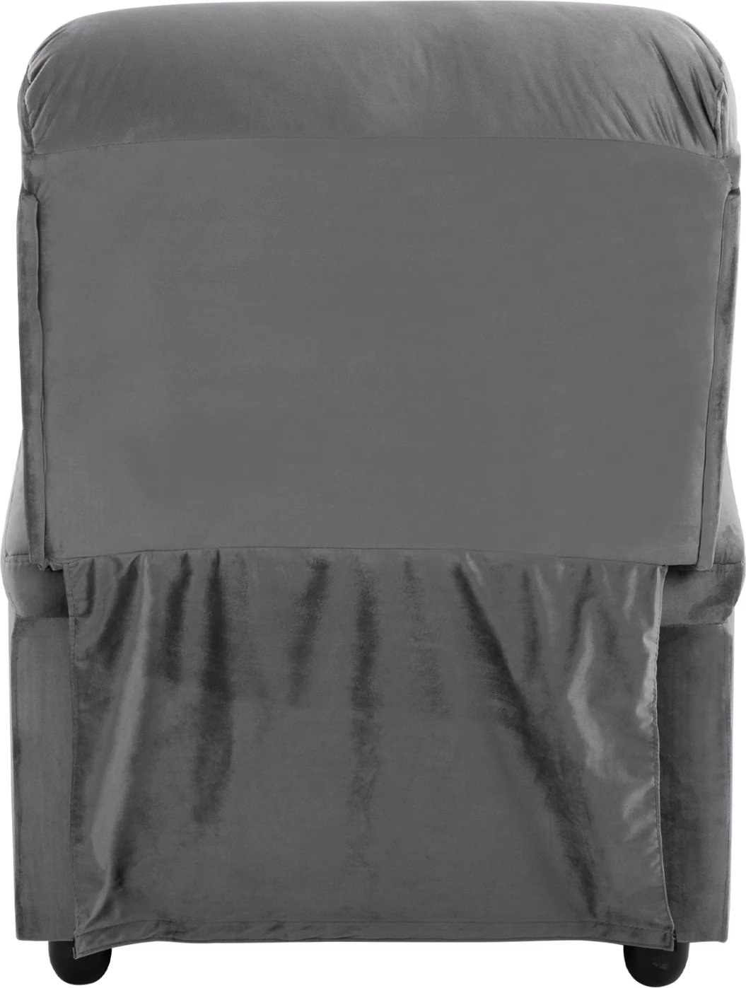 Fotel RELAX me mekanizëm shtrirjeje, kadife gri, FH0122.10, 80x92-168x102 cm