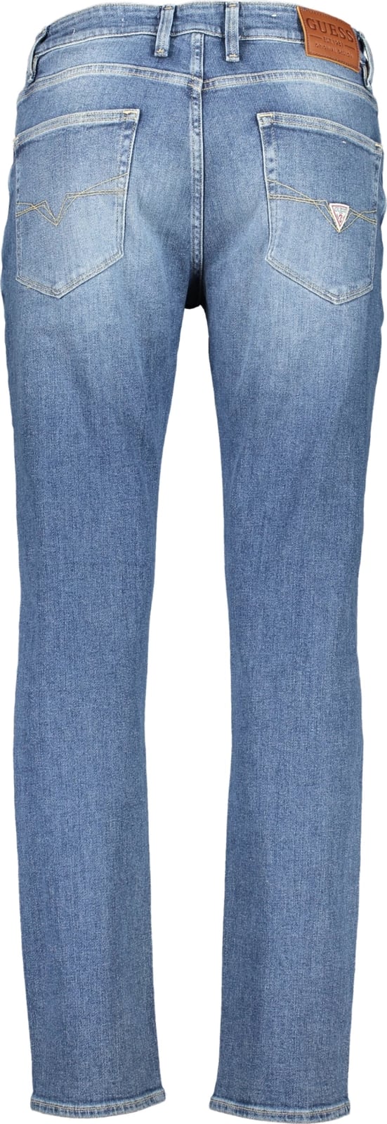 Pantallona xhins GUESS JEANS Reborn Denim Slim meshkuj, blu