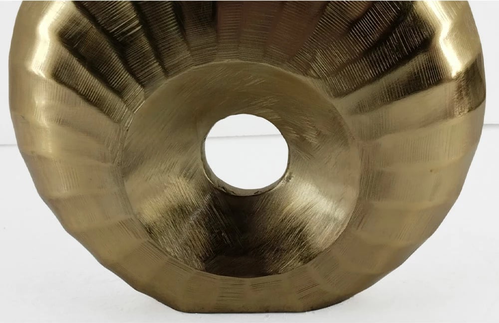 Vazo dekorative DIONE, alumin, ngjyrë ari, 30x8x28cm