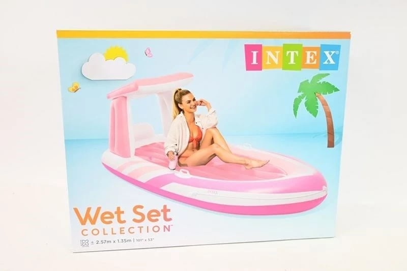 Dyshek i fryrë për not me mbulesë Intex Wet Set, rozë
