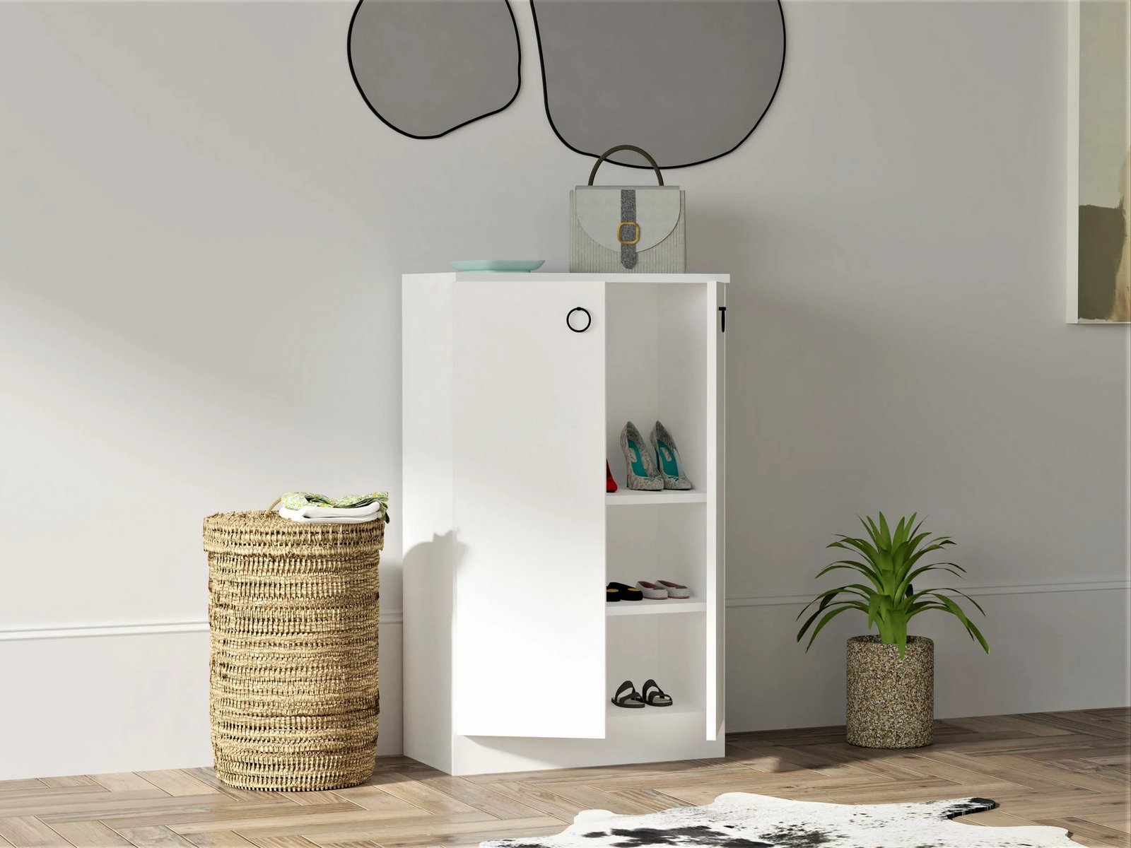 Dollap multifunksional Hanah Home, Defne, i bardhë