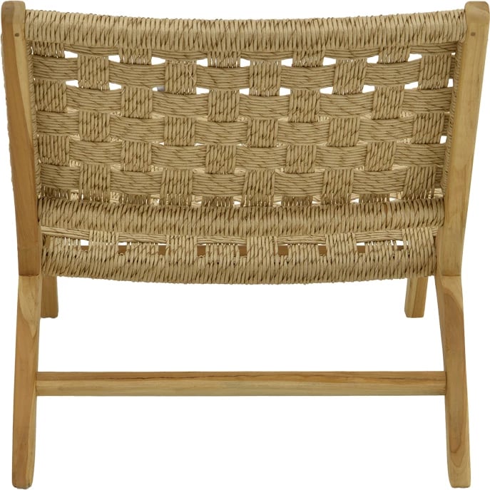 Karrige Foldere, dru teak natyral, litar sintetik, 65x78x68cm